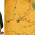 左：隋炀帝画像 右：隋唐时期的运河示意图